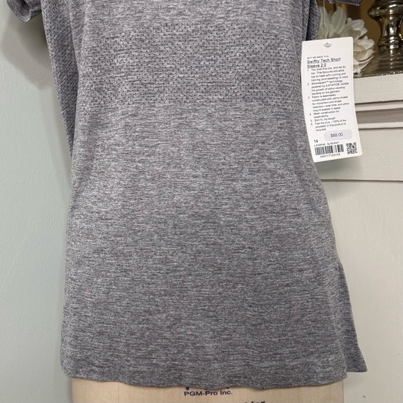 Lululemon Swiftly Tech 2.0 Short Sleeve Shirt Slate Gray Size 14 NWT - Picture 5 of 12